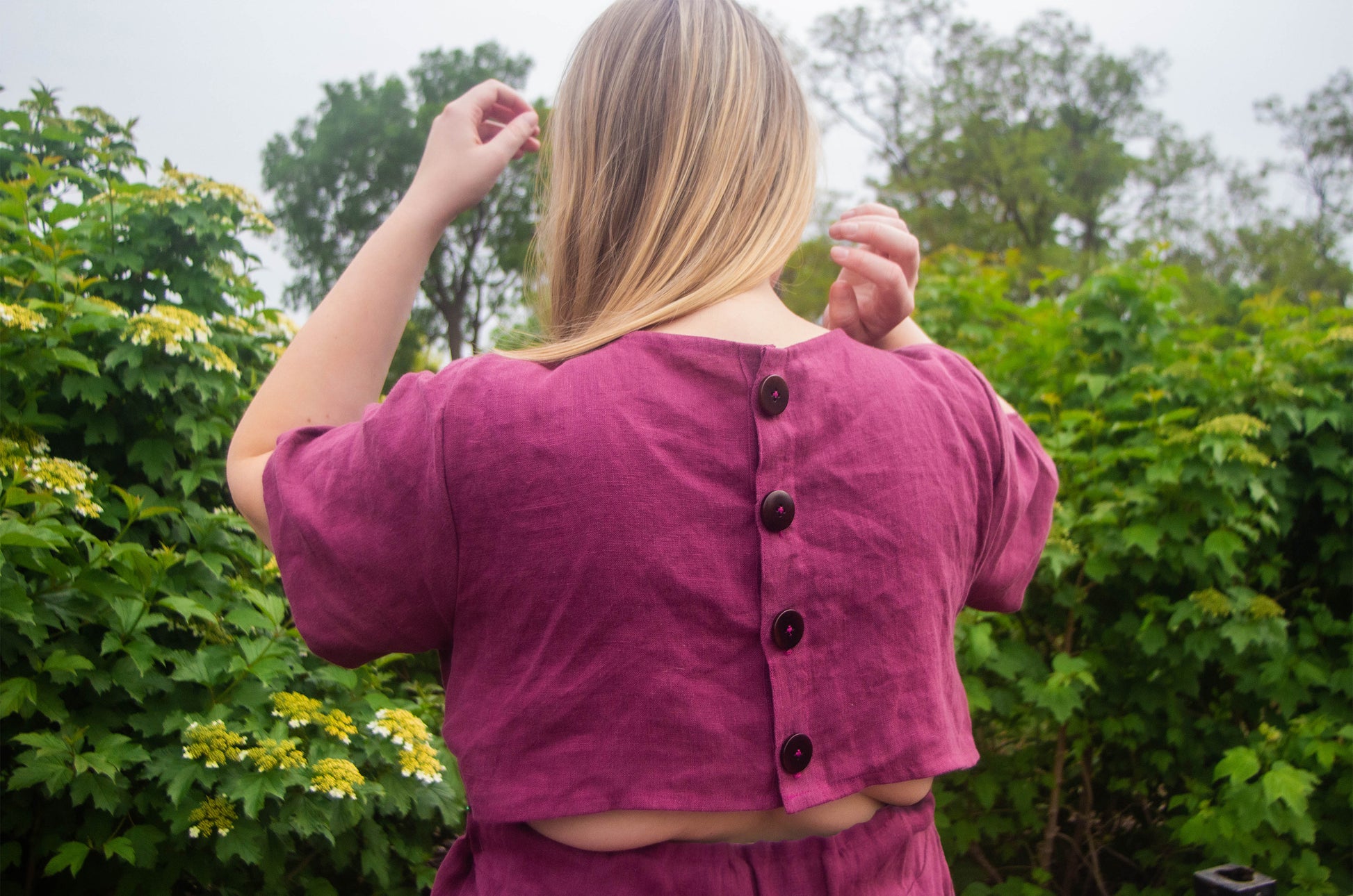 junie jumpsuit in raspberry