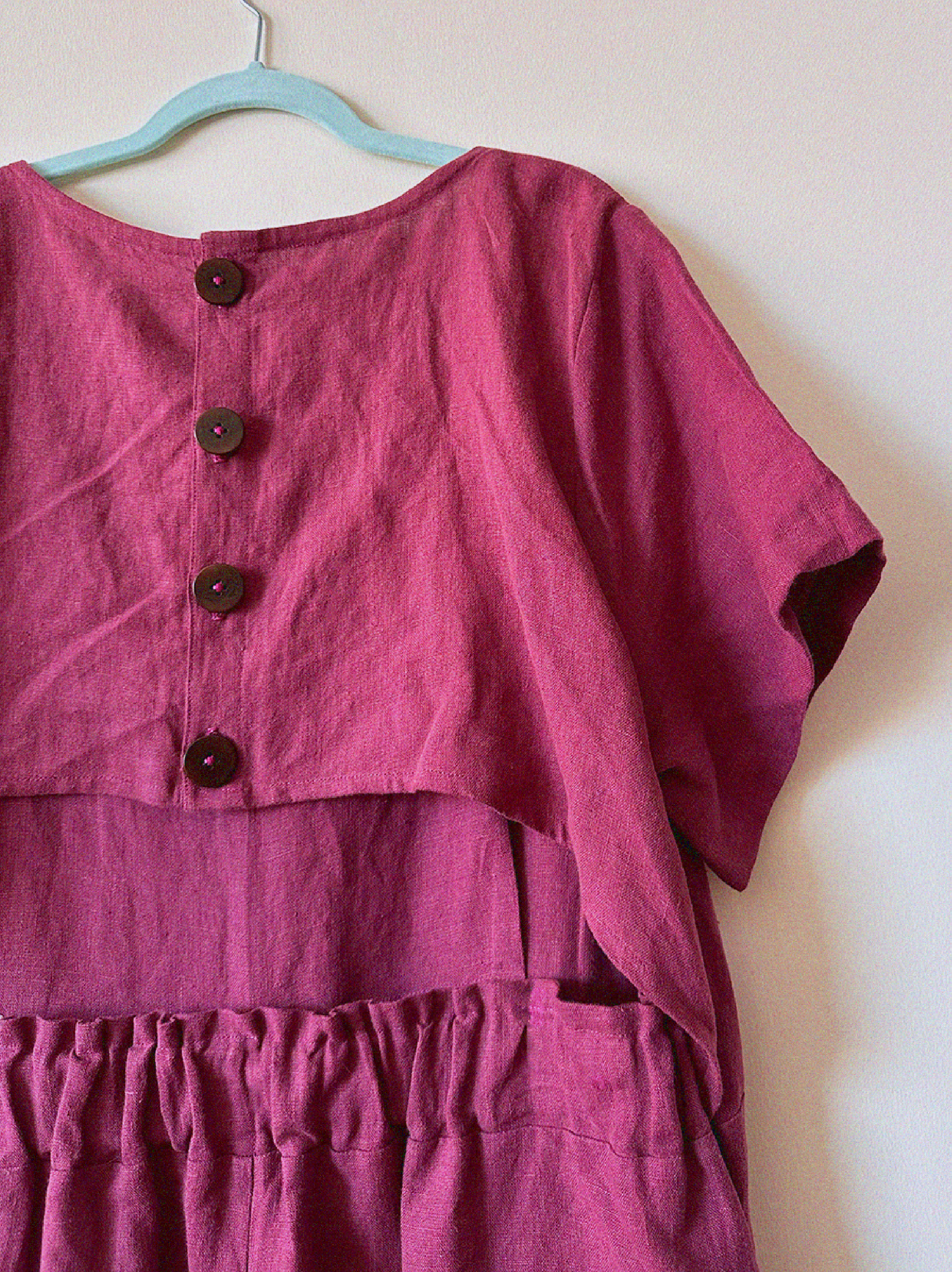 junie jumpsuit in raspberry