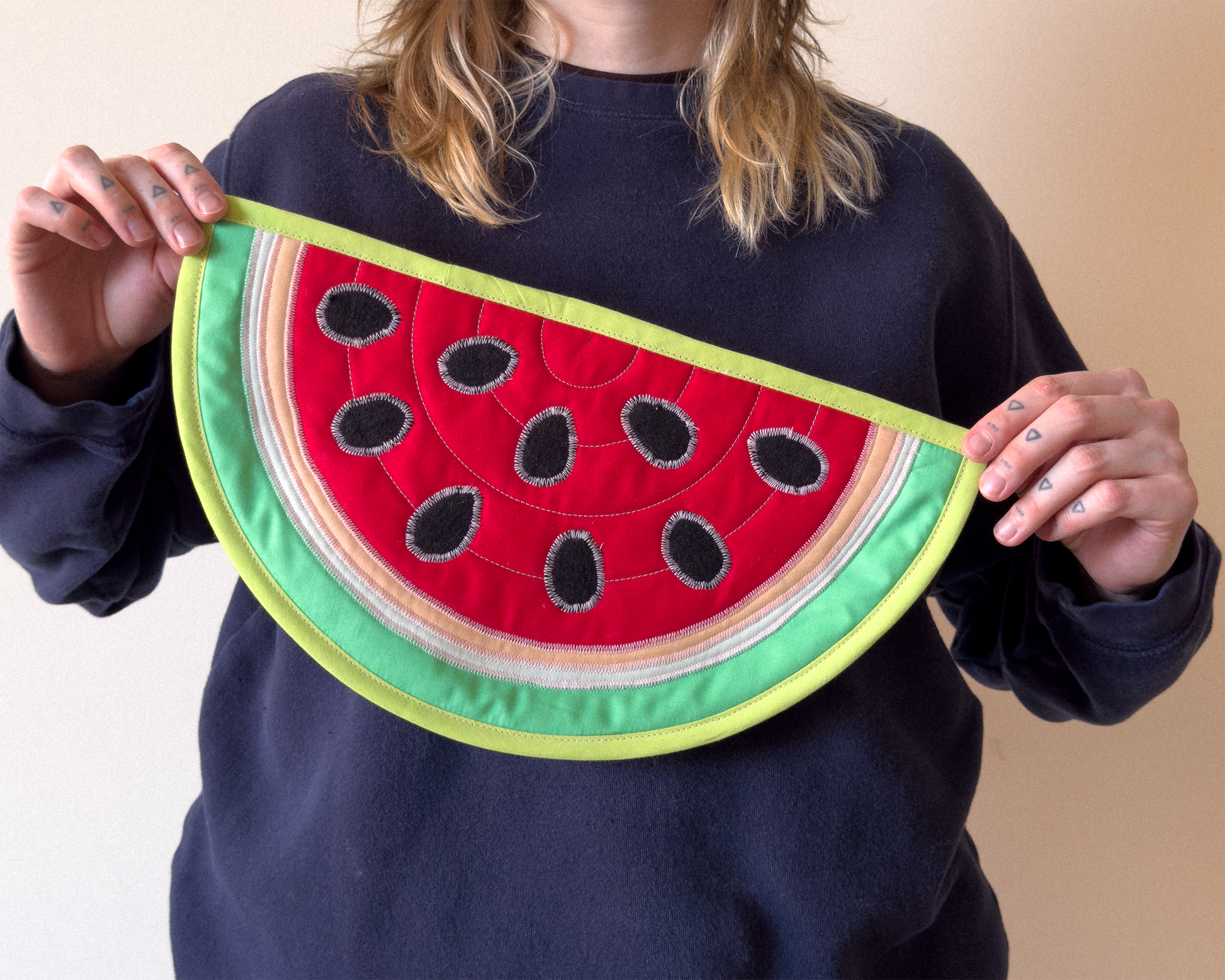 watermelon slice wall quilt