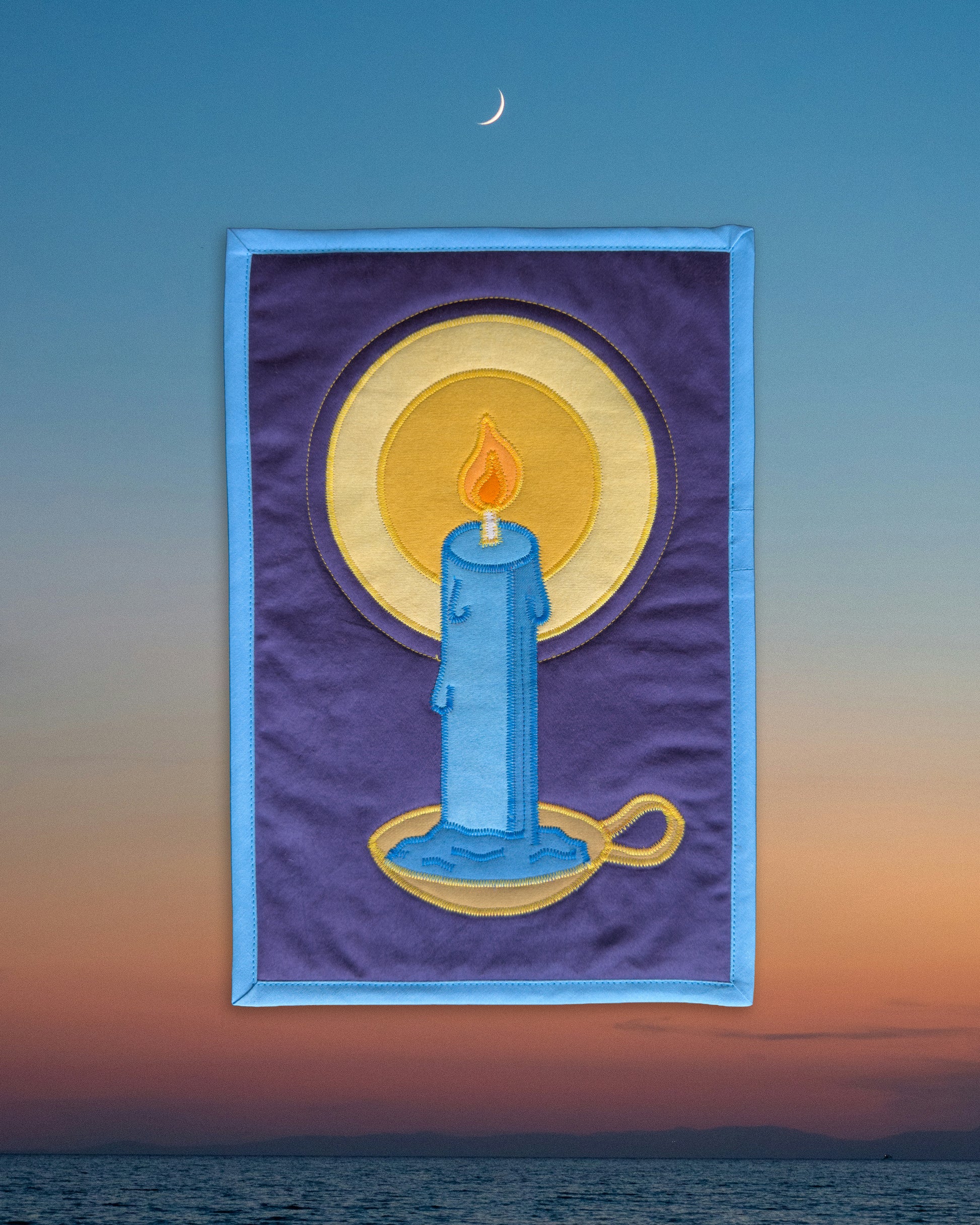 old-timey candle wall quilt