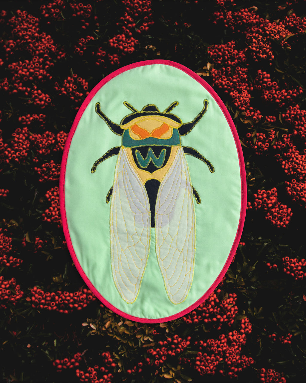 cicada wall quilt