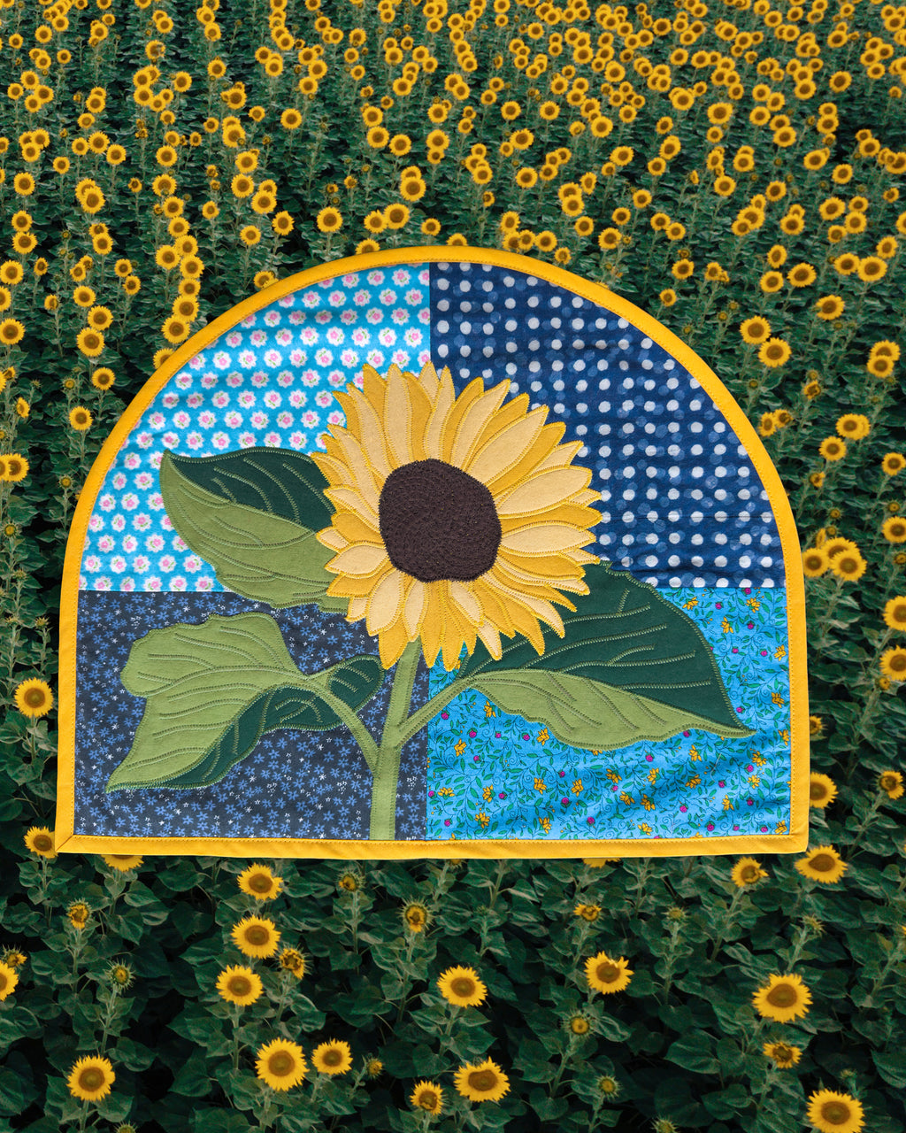 sunflower wall quilt