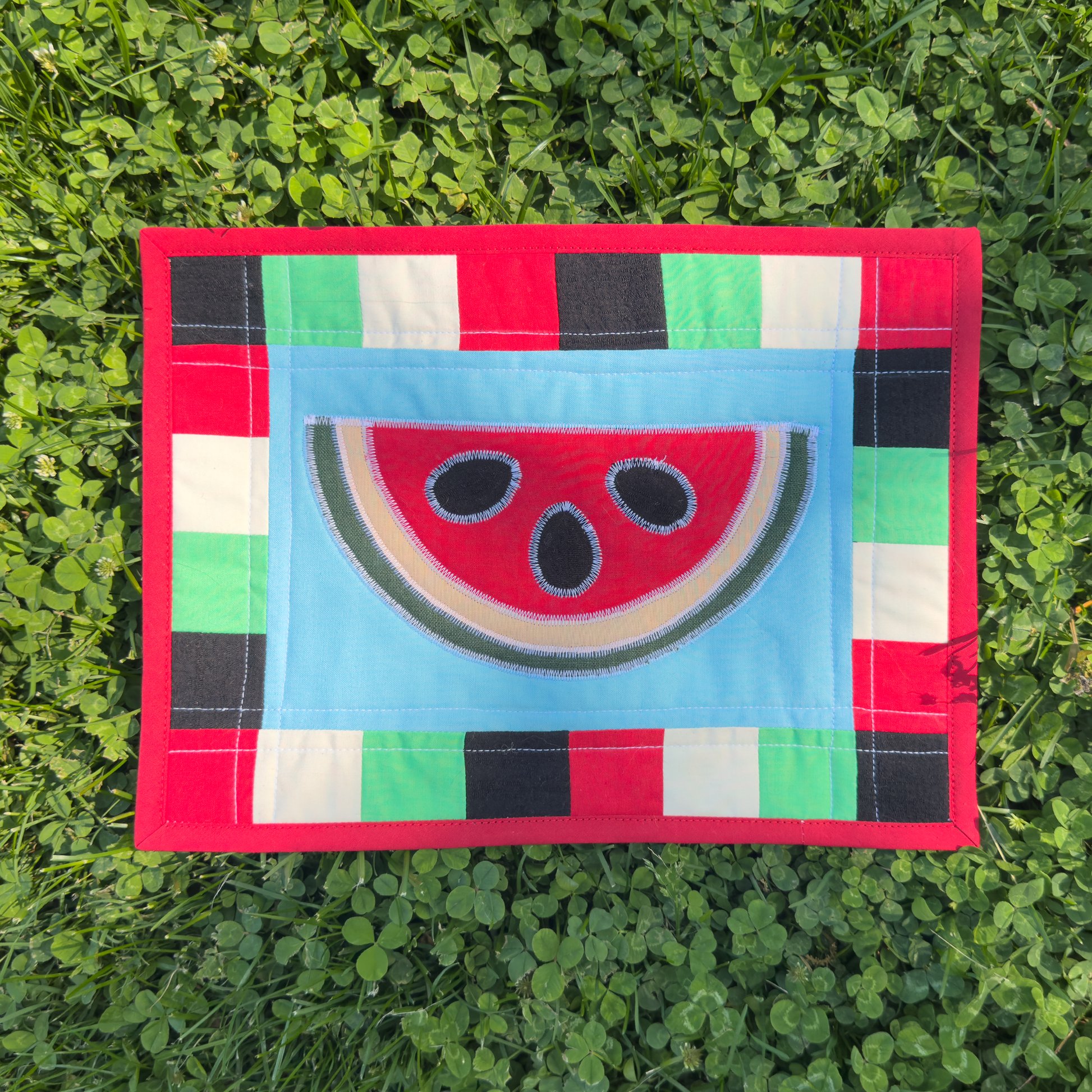 patchwork watermelon wall quilt