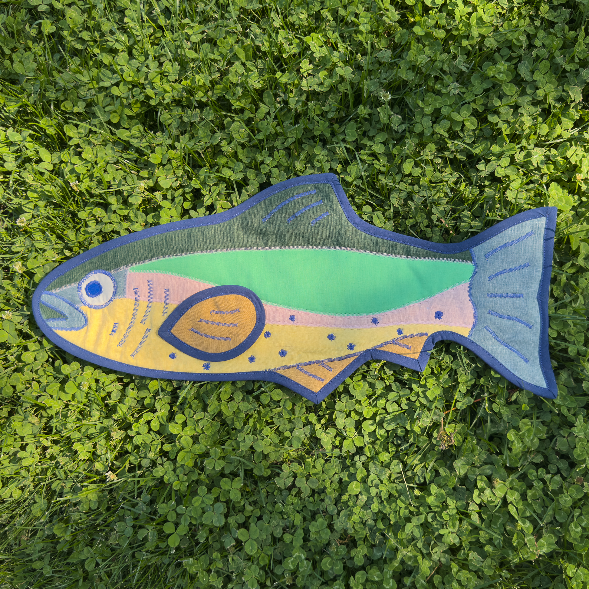rainbow trout wall quilt