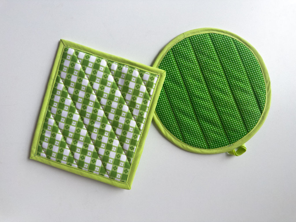 mod green pot holder set
