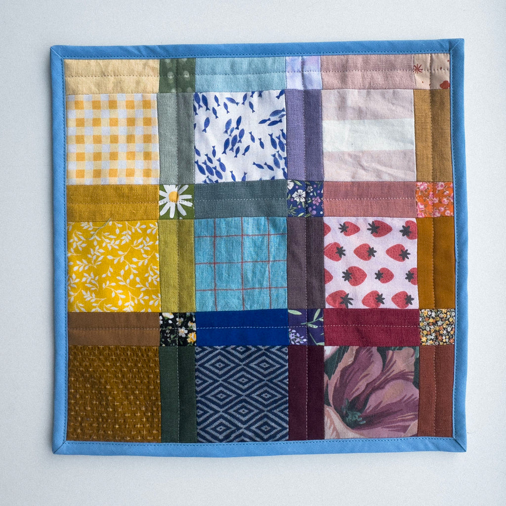 rainbow patchwork wall quilt