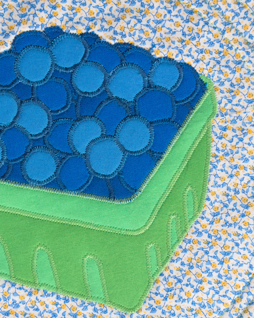 market blueberries wall quilt