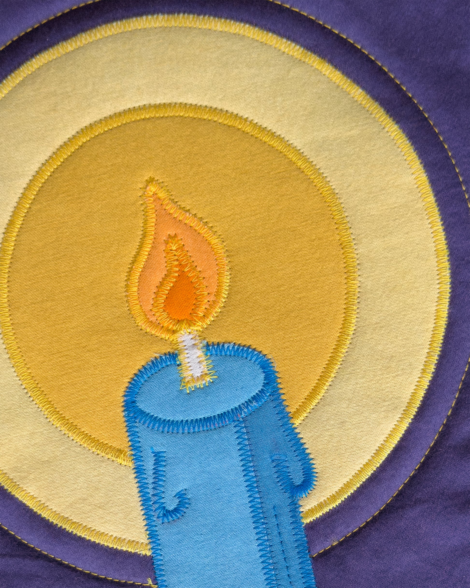 old-timey candle wall quilt