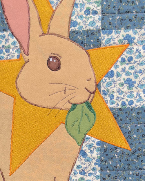 bunny w/ fuzzy tail wall quilt