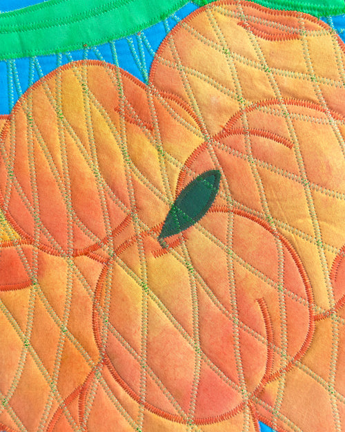 bag o' peaches wall quilt