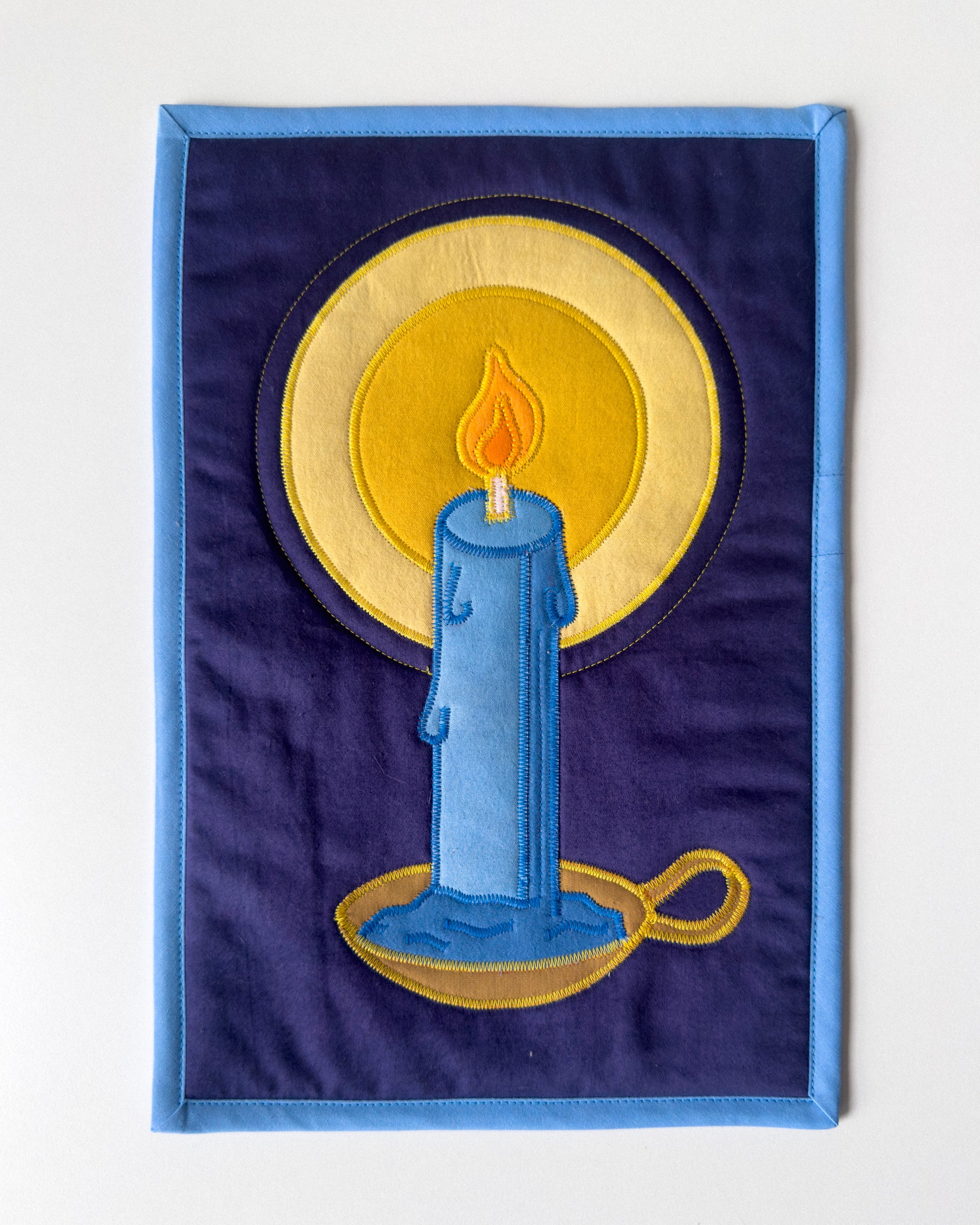 old-timey candle wall quilt