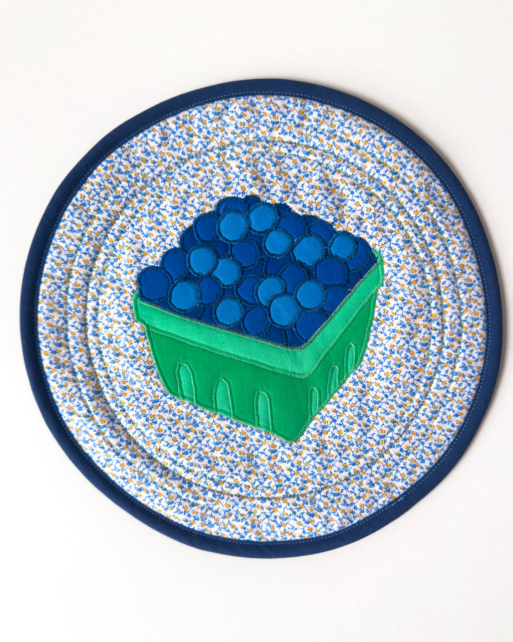 market blueberries wall quilt